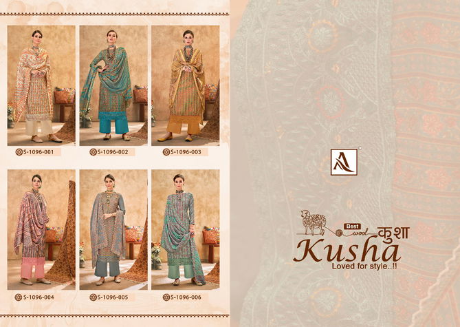 Alok Kusha Fancy Ethnic Wear Pashmina Digital Print With Embroidery Work Dress Collection 